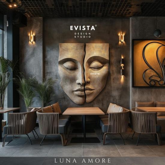 Luna Amore Limited Edition Duvar Totem Mask Duvar Heykeli